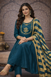 Emerald Grace Embroidered Anarkali Set