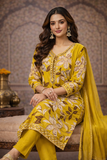 Olive Bloom Floral Kurta Set