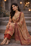 Earthy Floral Silk Kurta Set