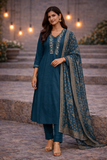 Anarkali Suit with Embroidered Placket