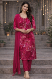 Floral Magenta kurta set