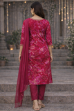 Floral Magenta kurta set