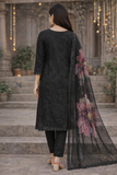 Midnight Bloom Hand-Painted Suit Set