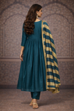 Emerald Grace Embroidered Anarkali Set